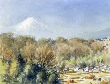 富士遠望（東俣野中央公園より）：F6