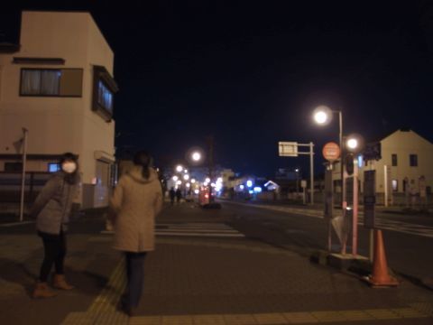 大晦日から年が明けた久喜市の街並みのようす。人影はまばらです。