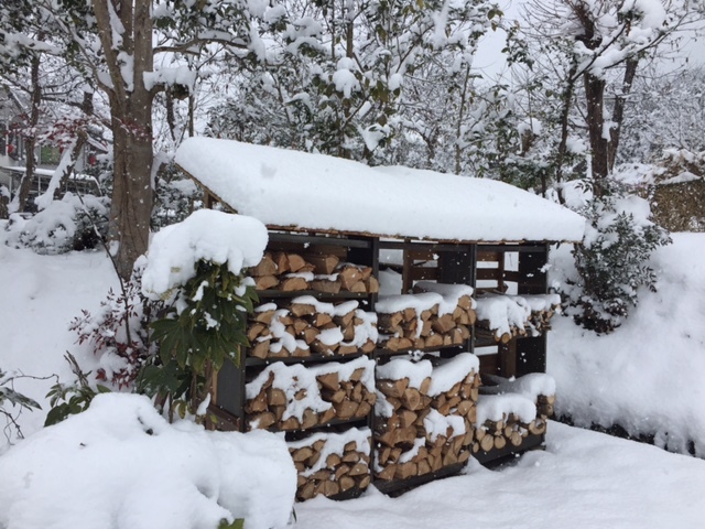 20170115雪の薪小屋
