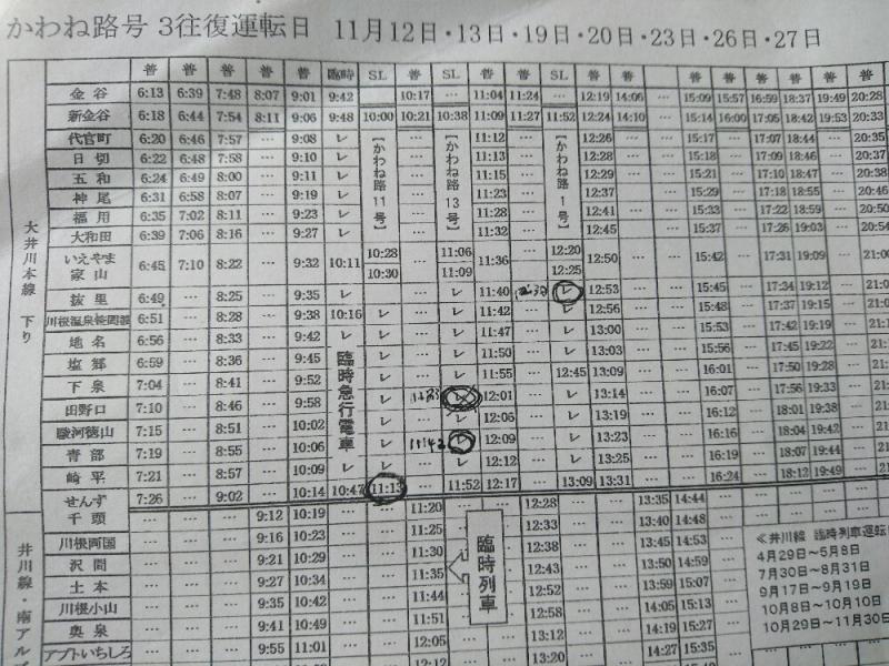 大井川 鉄道 時刻 表