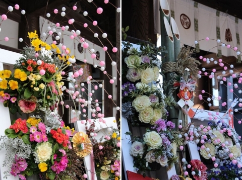 2015,2016神社の花飾り